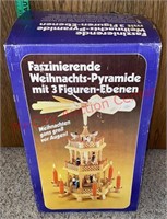 German Christmas pyramid with three levels of