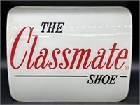 Vintage ‘The Classmate Shoe’ Curved Glass Sign