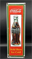 Coca-Cola Porcelain Sign 5.75” x 17”