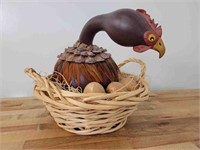 Folk Art Nesting Bird Made From a Gourd
