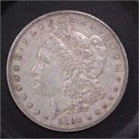 US Coins 1884-S Morgan Silver Dollar, circulated