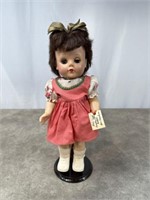 13 inch hard plastic with soft head, pin hip doll