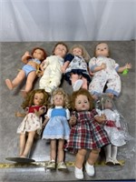 Assortment of plastic dolls