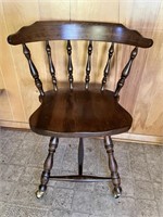 Vintage Rolling Club Dining Chair