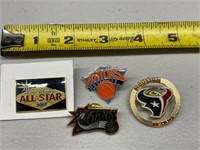 4 COLLECTABLE SPORT PINS