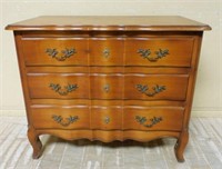 Louis XV Style Arbelette Front Cherrywood Commode.