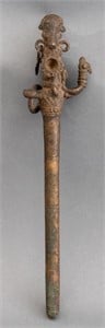 Southeast Asian Bronze Bull Incense Burner Rod
