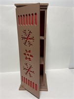 Wood snowflake cupboard w/ shelves