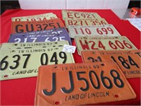 4 PAIRS 1960'S LICENSE PLATES , 6 1960'S SINGLES