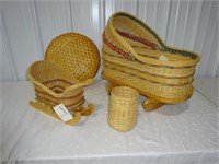 Basket Weavings-Doll Cradle, Sleigh, etc.