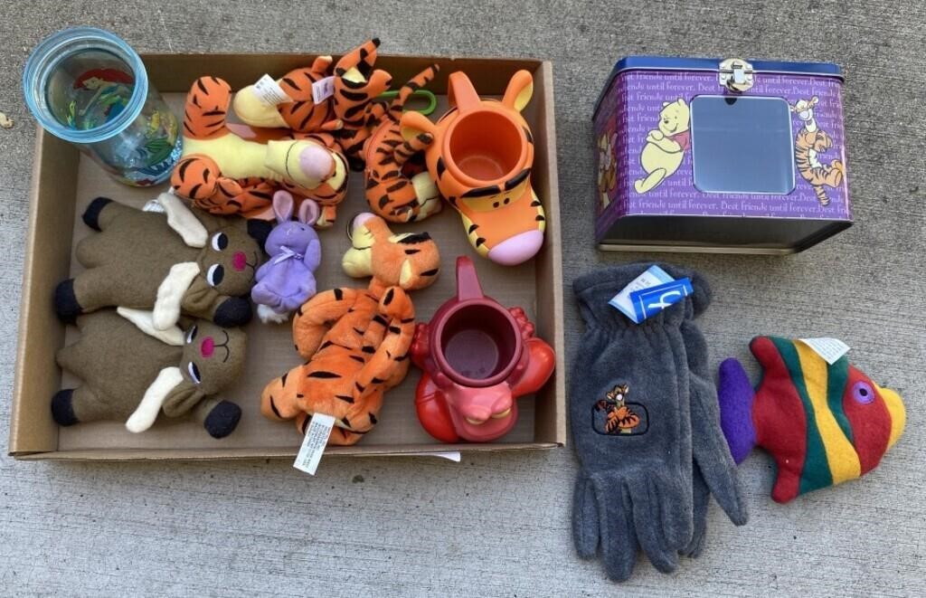 Assorted Winnie the Pooh and Tigger Stuffed Toys,