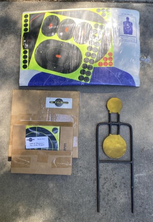 Cast Iron Revolving Gun Target and Pop N Glo