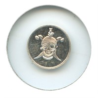 1 gram Silver Round - Pirate Skull, .999 Fine