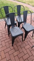 4 steel patio chairs