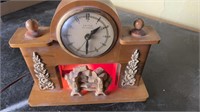 Vintage United Fireplace Self Starting Clock #419