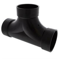 4 in. ABS DWV All Hub Cleanout Tee