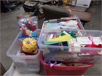 4 containers of sewing and craft items