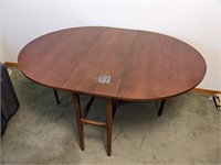 Mid Century Wooden Drop Leaf Table