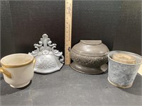 2 Wall Sconces, Decorative Candle, Small Pail,