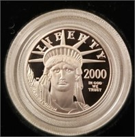 2000-W 1/4 Oz Platinum Eagle Proof Coin