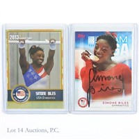 Signed 2013-2016 Simone Biles Rookie Cards (2)