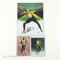 Usain Bolt Signed Team Jamaica Photos (PSA/DNA)