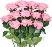 M146  Mocoosy Pink Artificial Roses 12PCS