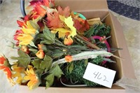 box of floral items