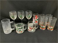 Vintage Christmas Glasses