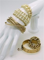 Gold and Pearls, Bracelets & Pin