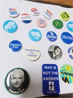 Lot of Political  Button Related Pins to Include