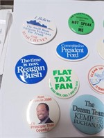 Lot of Political Related Button Pins to Include