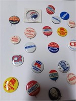Lot of Miniture Political Button Pins to Include