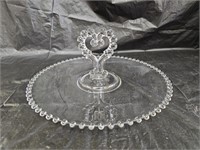 Imperial Candlewick Center Handled Pastry Tray