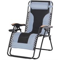 $115  Black Zero Gravity Metal Outdoor Lounge Chai