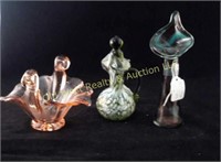 (3) Art Glass Pieces