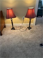 Pair of table lamps 30 inches tall