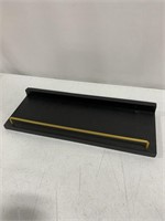 WOODEN WALL SHELF WITH HOLDER BLACK 16 x6IN