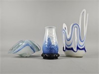 Vtg Copenhagen Vase & Blown Glass Decor