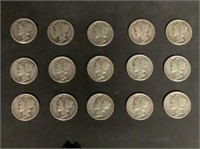 (15) Liberty Dimes From The 1940’s
