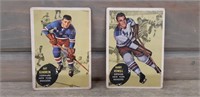 2 New York Rangers 1961 TOPPS Hockey cards
