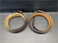 2 leather belts size 44, 1 is a Dockers