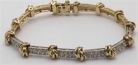 14k Gold & Diamond Bracelet