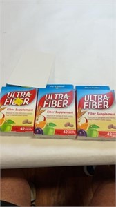 3 packs 42 coated Caplets Fiber Supplements