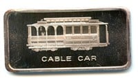 1 oz Fine Silver Bar - Cable Car, Patrick Mint