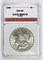 1886 MORGAN SILVER DOLLAR