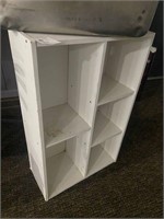 White storage cubby cabinet
