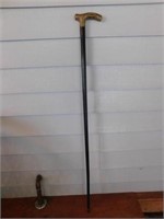 Brass handled walking stick cane "To Our President