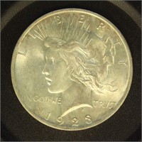 US Coins 1923 Peace Silver Dollar, uncirculated