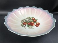 Large Vintage Ceramic Bowl with Cherry Picture